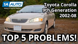 Top 5 Problems Toyota Corolla Sedan 9th Generation 200208 [upl. by Nims]