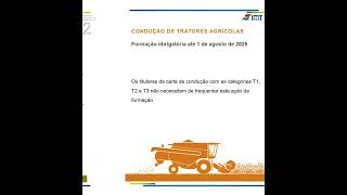 IMT Condução de Tratores Agricolas [upl. by Odraode]