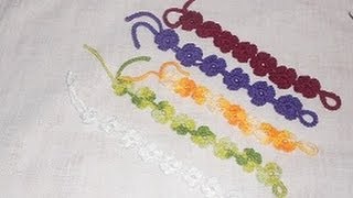 Uncinetto braccialetto fiore quattro petali  Crochet bracelet Flower [upl. by Saint]