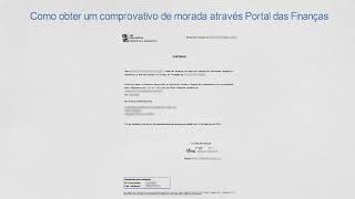 Como obter um comprovativo de morada através do Portal das Finanças [upl. by Siegel]