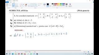 Rezolvări  Model Bacalaureat 2024 – Matematică – Tehnologic [upl. by Enisamoht622]