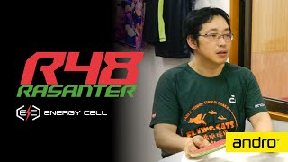 【卓球】RASANTER R48 アンドロ契約コーチ試打「新開隆史コーチ編」【ラザンター】 [upl. by Htebaras]