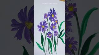 Purple flowers shorts art artwork flowers drawing painting [upl. by Keil]