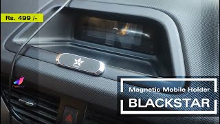 Blackstar Original ONE Touch USE Technology Magnetic Mobile Holder for Car Dashboard  Unboxing Demo [upl. by Sirronal]