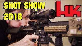 HECKLER amp KOCH Shot Show 2018 HK433 M110A1 CSASS amp more [upl. by Negaem]