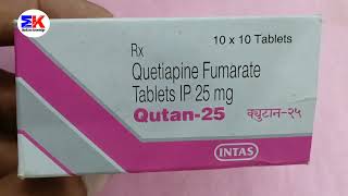 Qutan 25 Tablet  Quetiapine Fumarate Tablet  Qutan 25mg Tablet Uses Benefits Dosage Review [upl. by Idelson]