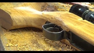 Home made rifle stock using a chainsaw Part 1 of 4 [upl. by Moersch633]