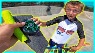 GIVING SCOOTERS TO EVERY KID AT SKATEPARK [upl. by Ado462]