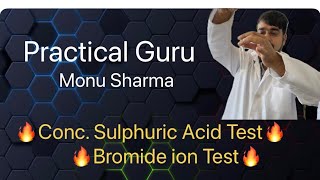 Bromide ion Test Conc Sulphuric   Acid Radical  CBSE XII  Practical Guru Monu Sharma [upl. by Emina111]