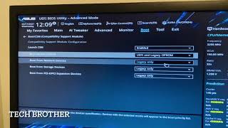 How to Enable UEFI Boot in ASUS Mother Board  CSM Compatibility Support Module [upl. by Anihtyc]