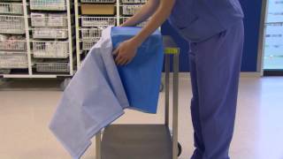 How to Unwrap a Surgical Instrument Tray Parallel Folding Method [upl. by Siurad]