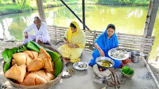 আজ আমি আর বোন আলু ফুলকপি দিয়ে গরম গরম খাস্তা সিঙ্গারা বানালাম খেয়ে সবাই খুশি  samosa recipe [upl. by Bird]