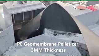 Geomembrane Crusher Plastic Pelletizer Resource Conservation Recycling and Granulation [upl. by Noxaj358]