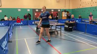 Jessica Tansur Vs Hannah SaundersTable Tennis England National Series Cadet Round 2 1920 OCT 24 [upl. by Alyahc]