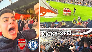 KICKS OFF BETWEEN FANS as ARSENAL SMASH CHELSEA [upl. by Thamos]