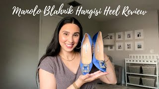 Manolo Blahnik Hangisi Heel Review  SATC Heels  Bisous Brittany [upl. by Adnirolc]