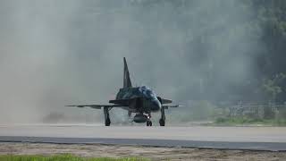 SAAB VIGGEN FULL AFTERBURNER TAKEOFF AT TELEMARK AIR SHOW 2018 [upl. by Ybbob]