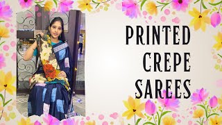 Printed Crepe Silk Sarees ₹999 ​⁠ AmeyaOnline 9845996886 [upl. by Ching]