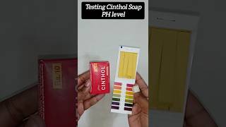 Cinthol Soap Ph test phtest testingproducts shorts youtubeshorts ytshorts cinthol bathsoap [upl. by Ralyks]