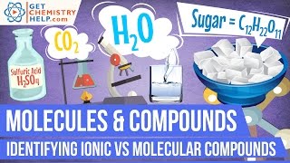 Chemistry Lesson Identifying Ionic vs Molecular Compounds [upl. by Gnahk]