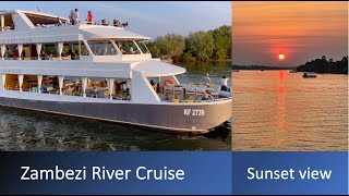 Zambezi River Sunset CruiseZAMBIAZIMBABWE BORDERBEAUTIFUL VIEW [upl. by Warrin]