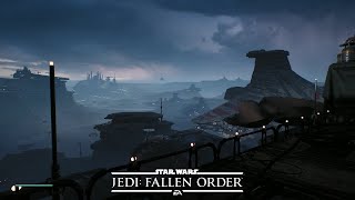 Bracca Junkyard  Star Wars Jedi Fallen Order  Rain Sounds Thunderstorm Ships Flying Aircraft [upl. by Submuloc]