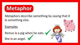 What is a METAPHOR 😇 Learn with Examples [upl. by Jacqui]