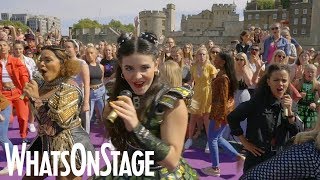 SIX the Musical perform flashmob at the Tower of London [upl. by Ailero]