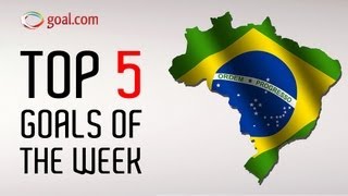 Top 5 UNBELIEVABLE Goals from Brazil [upl. by Mikael]