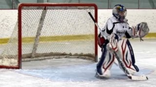 Ice Hockey Goalie Drill Simple Hand Saves [upl. by Larual]