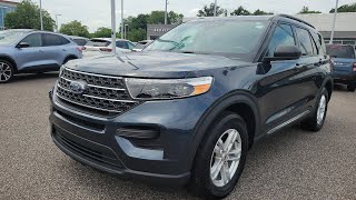 2022 PreOwned Ford Explorer XLT 4WD Stone Blue Metallic Ebony Unique Cloth Seats [upl. by Oliver]