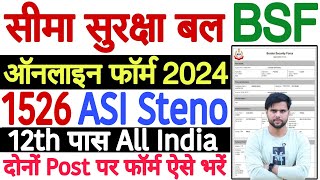 BSF ASI Steno Form Fill Up 2024 Kaise Kare  How to Fill BSF ASI Steno Online Form 2024 Kaise Bhare [upl. by Ver597]