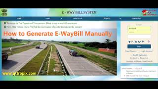 How To Generate EWayBill Manually  in English [upl. by Aynotahs]