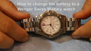 WENGER SWISS MILITARY  how to change the battery to a quartz watch [upl. by Theodor]