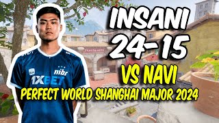 CS2 POV MIBR insani 2415 vs NAVI Inferno  Perfect World Shanghai Major 2024 [upl. by Lammond]