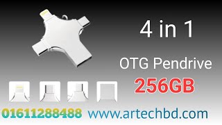 4 in 1 OTG pen drive 256GB BD  AR TECH BD  Bangla Review  2023 [upl. by Senalda620]