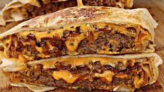 Cheeseburger Crunch Wrap Better Than Taco Bell [upl. by Attenol]