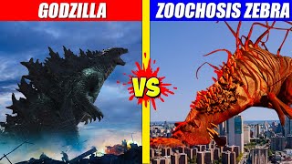 Godzilla vs Giant Zoochosis Zebra  SPORE [upl. by Hannahs]