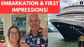 Embarkation amp First impressions On Our Holland America Koningsdam Alaskan Adventure from Vancouver [upl. by Aruon]