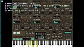 Demo New chord patterning features in Tidalcycles w Dexed synth [upl. by Koffler]