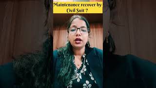 Maintenance Recover by Civil Suit ytshorts maintenance civilsuit criminalLawyer law [upl. by Joannes205]