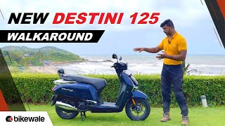 2024 Hero Destini 125 Walkaround  New Design Features Specifications and More  BikeWale [upl. by Lura657]