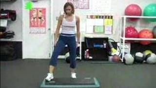 Basic Aerobic Steps  The quotV UPquot Step Aerobics Exercise [upl. by Nynnahs490]