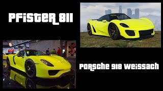 GTA 5 PFISTER 811 BEST COLOR SCHEME quotPORSCHE 918 WEISSACHquot EDITION NEW UPDATE NEON YELLOW PAINT JOB [upl. by Nnylireg]