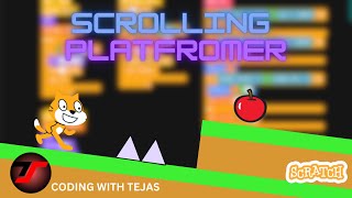 Scrolling Platformer Game on Scratch Pt 1  Scratch Coding Tutorial  Easy to Do [upl. by Delfeena553]