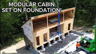 Modular Cabin Set On Foundation [upl. by Anaidirib]