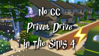 Harry Potter Privet Drive in The Sims 4 No CC [upl. by Idnaj319]