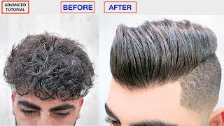 HAIR STRAIGHTENING KERATIN★MENS HAIRSTYLE★DRY FRIZZY CURLY TO STRAIGHT HAIR HAIR STYLE VIRAL ✔️ [upl. by Naig954]