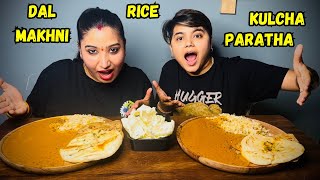 ASMR Eating Dal Makhni  Rice  Kulcha  Paratha amp Papad  ​⁠YashalsMukbang [upl. by Kohcztiy]