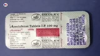 Acenac Tablet  Aceclofenac Tablet  Acenac Tablet Uses Benefits Dosage Review in Hindi [upl. by Nodal]